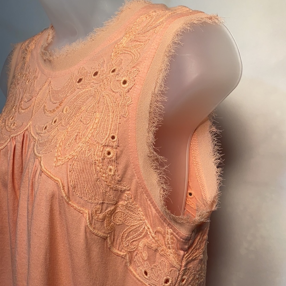 Anthropologie Meadow Rue Laia Peach Top NWOT - Picture 4 of 9